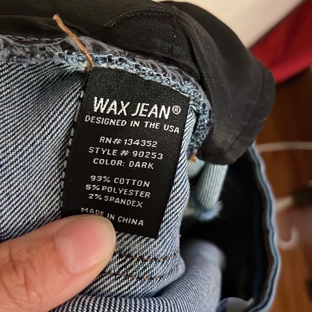 WAX JEANS STRAIGHT LEG Y2K style size 13 juniors - Picture 8 of 8